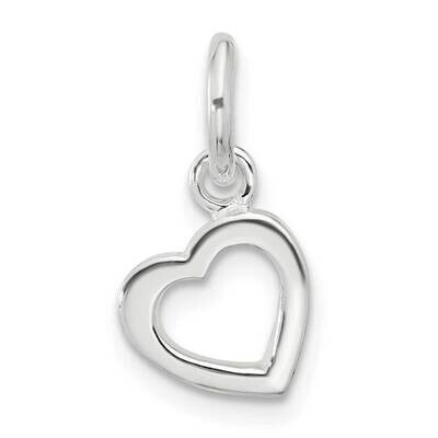 Open Heart Pendant Sterling Silver Polished QC11268, MPN: QC11268,