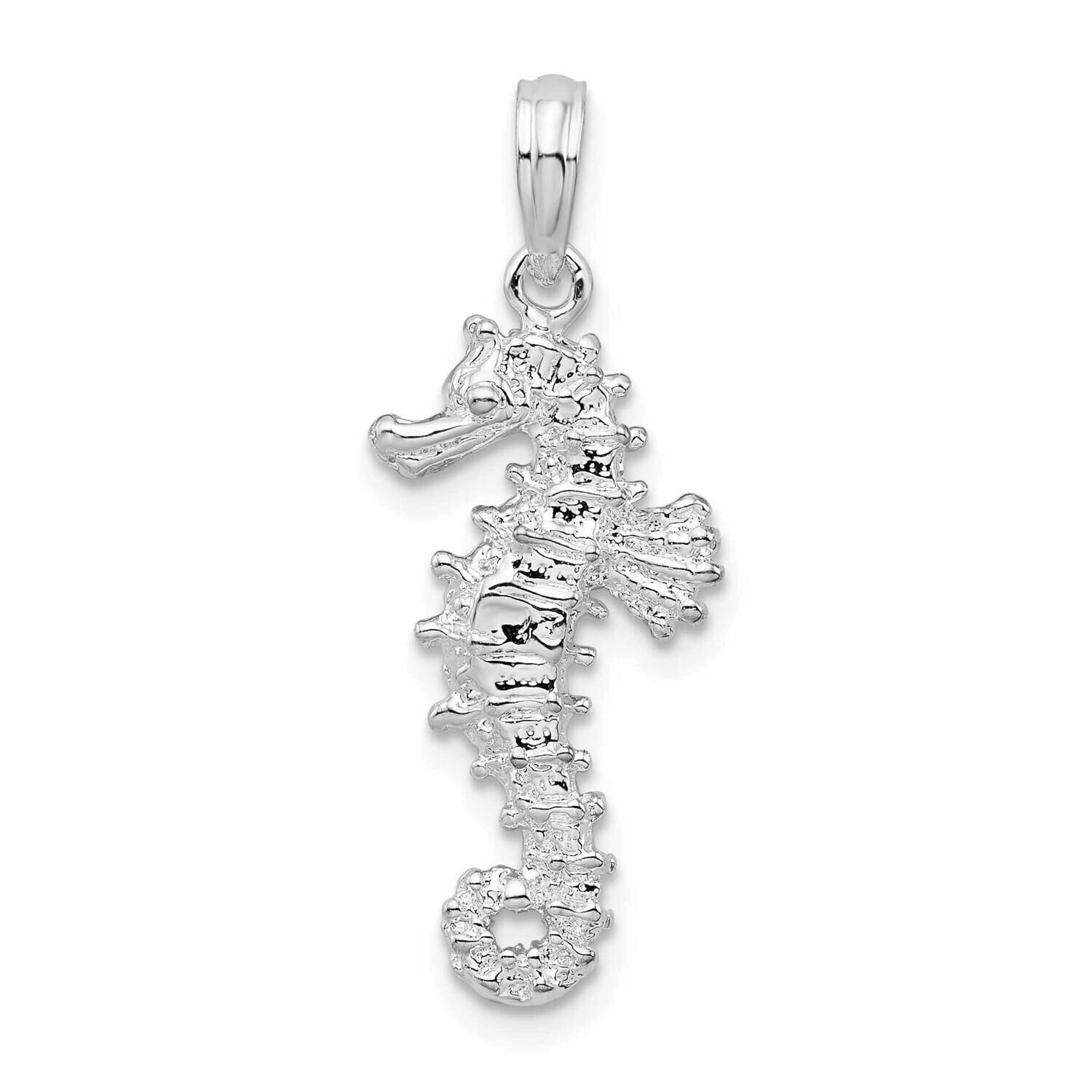 3D Seahorse Pendant Sterling Silver Polished QC9842, MPN: QC9842, 637218146147