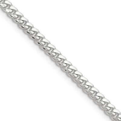 3.4mm Domed Curb Chain 18 Inch Sterling Silver Polished QDB100-18, MPN: QDB100-18,
