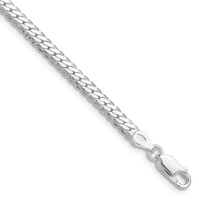 4.1mm Double Oval Flat Chain 8 Inch Sterling Silver Polished QDOF080-8, MPN: QDOF080-8,