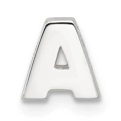 E-Coated Letter A Slide Charm Sterling Silver QC11488A, MPN: QC11488A,