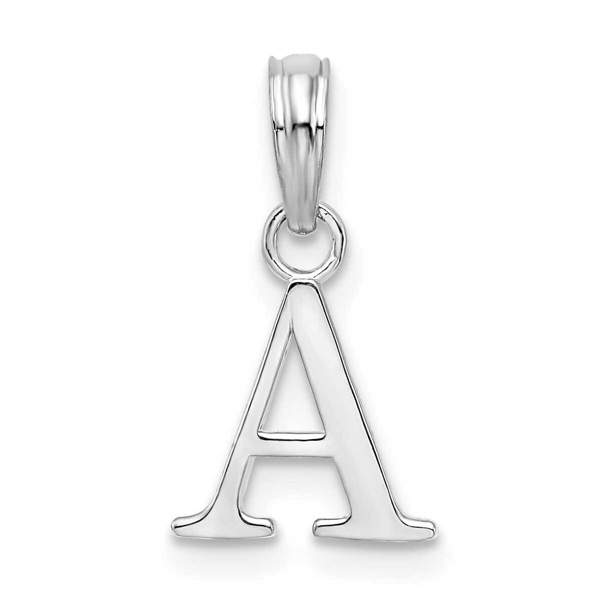 Polished Block Initial -A- Pendant Sterling Silver Rhodium-Plated QC9792A, MPN: QC9792A, 6372181820…