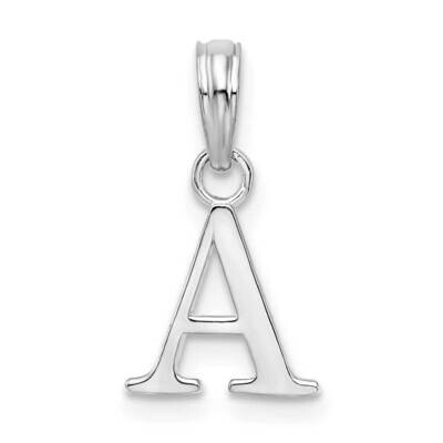 Polished Block Initial -A- Pendant Sterling Silver Rhodium-Plated QC9792A, MPN: QC9792A, 6372181820…