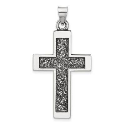 Antiqued Solid Textured Cross Pendant Sterling Silver QC11420 by Men&#39;s Jewelry and Accessories, MPN…