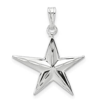 Star Pendant Sterling Silver QC9765, MPN: QC9765,