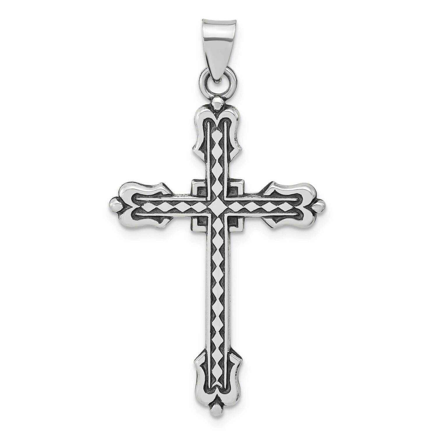 Antiqued Budded Cross Pendant Sterling Silver QC11457 by Men&#39;s Jewelry and Accessories, MPN: QC1145…