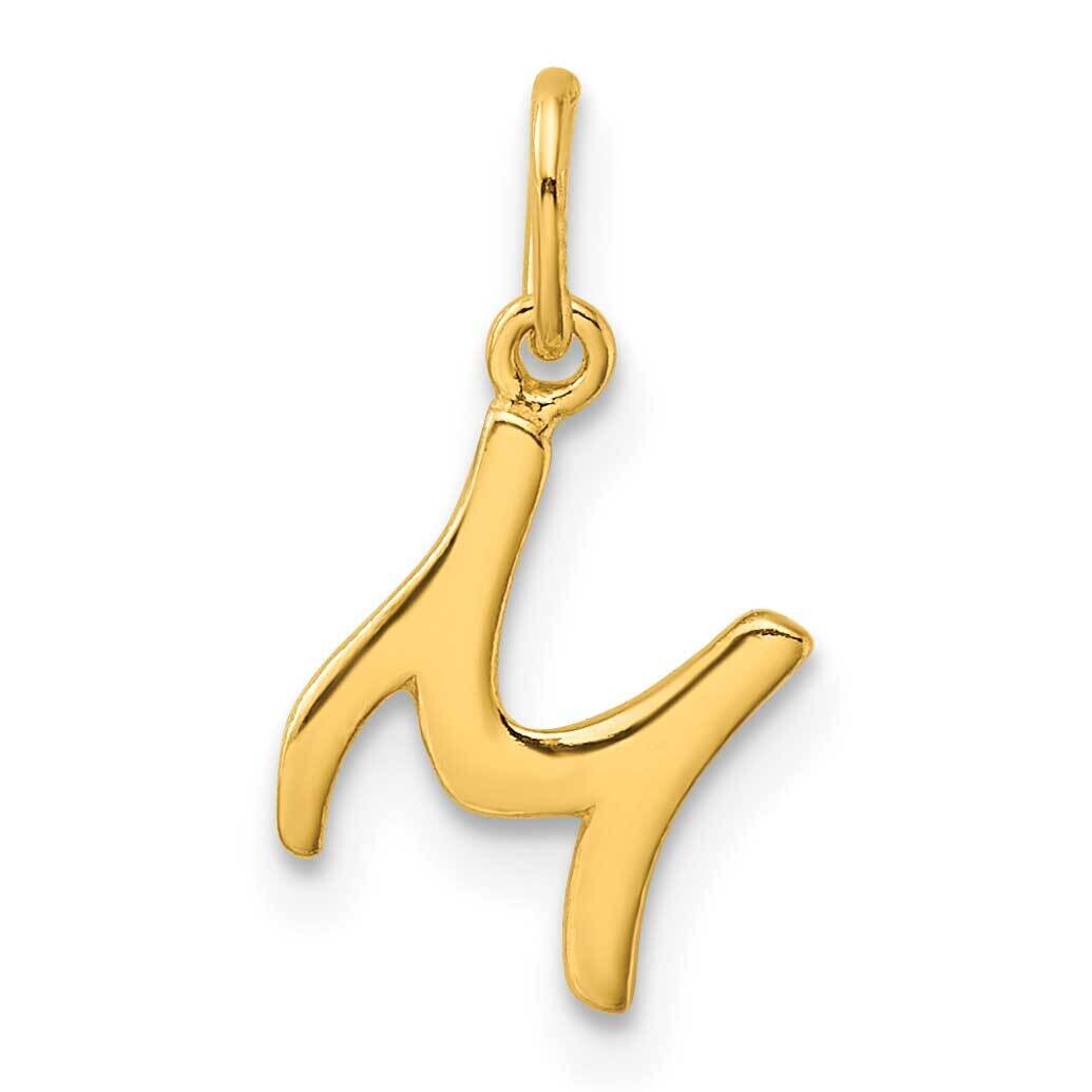 Gold-Tone Polished Letter M Initial Charm Sterling Silver QC6511MGP, MPN: QC6511MGP,