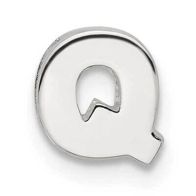 E-Coated Letter Q Slide Charm Sterling Silver QC11488Q, MPN: QC11488Q,