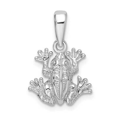 Frog Pendant Sterling Silver Polished QC9927, MPN: QC9927, 637218148752