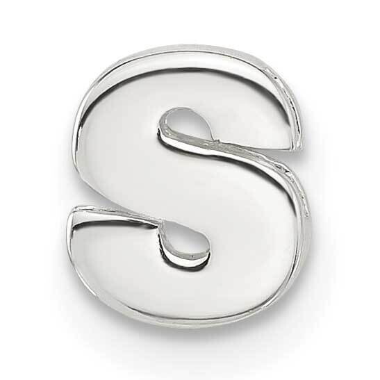 E-Coated Letter S Slide Charm Sterling Silver QC11488S, MPN: QC11488S,