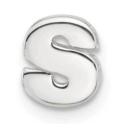 E-Coated Letter S Slide Charm Sterling Silver QC11488S, MPN: QC11488S,