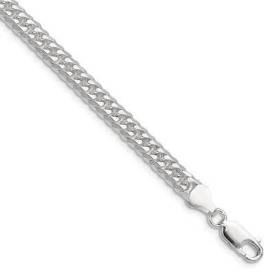 5.7mm Double Diamond-Cut Curb Chain 8 Inch Sterling Silver Polished QDD120-8, MPN: QDD120-8,