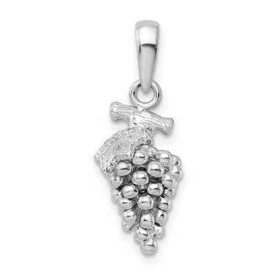 3D Grapes Pendant Sterling Silver Polished QC9795, MPN: QC9795, 637218145591