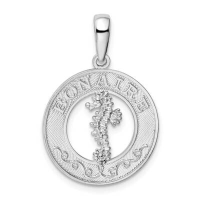 Bonaire Circle Seahorse Pendant Sterling Silver Polished QC9954, MPN: QC9954, 637218151127