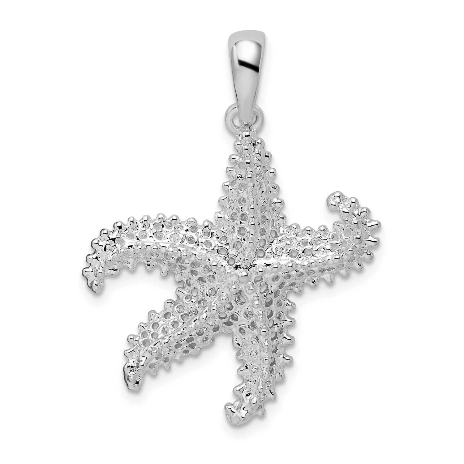Pierced Starfish Pendant Sterling Silver Polished QC9999, MPN: QC9999, 637218155422