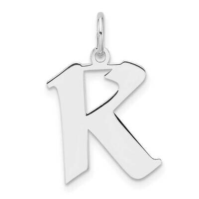 Small Artisan Block Letter K Initial Charm Sterling Silver Rhodium-Plated QC11256K, MPN: QC11256K,