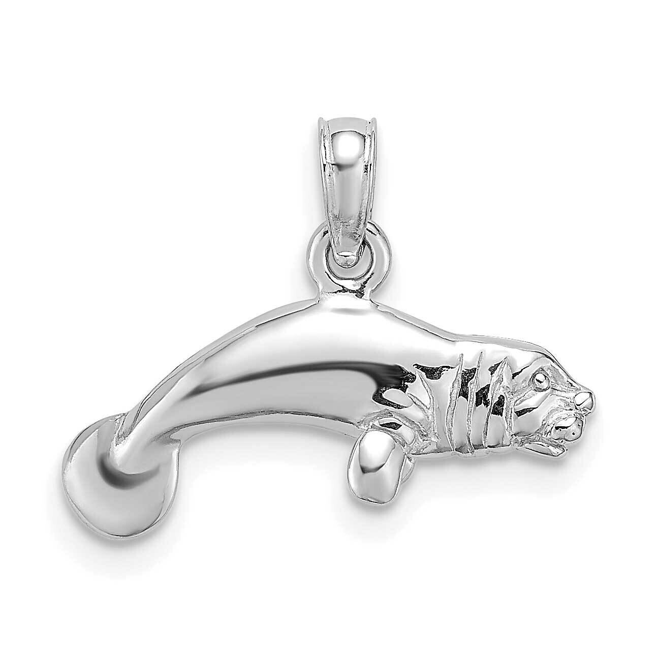 3D Manatee Pendant Sterling Silver Polished QC9855 by Men&#39;s Jewelry and Accessories, MPN: QC9855, 6…