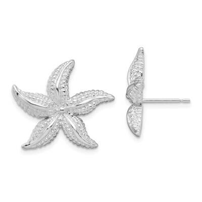 Starfish Post Earrings Sterling Silver Polished QE15483, MPN: QE15483, 637218160839