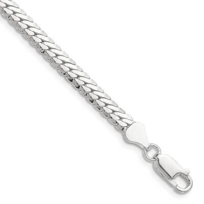 5.1mm Double Oval Flat Chain 7 Inch Sterling Silver Polished QDOF100-7, MPN: QDOF100-7,
