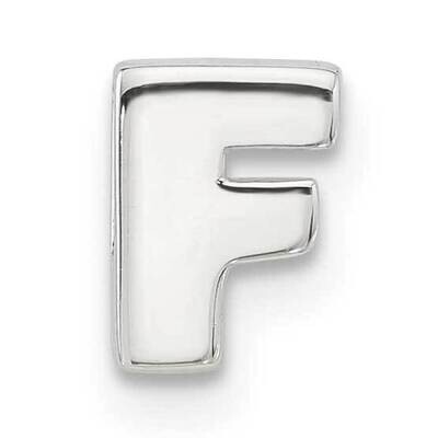 E-Coated Letter F Slide Charm Sterling Silver QC11488F, MPN: QC11488F,