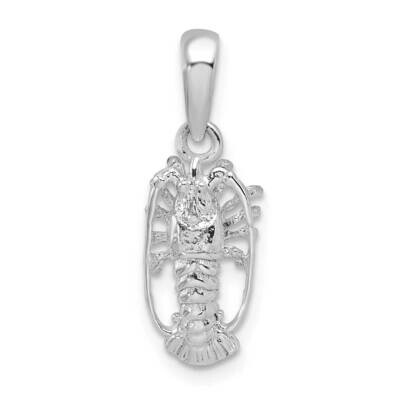 Extra Small Florida Lobster Pendant Sterling Silver Polished QC9911, MPN: QC9911, 637218147625