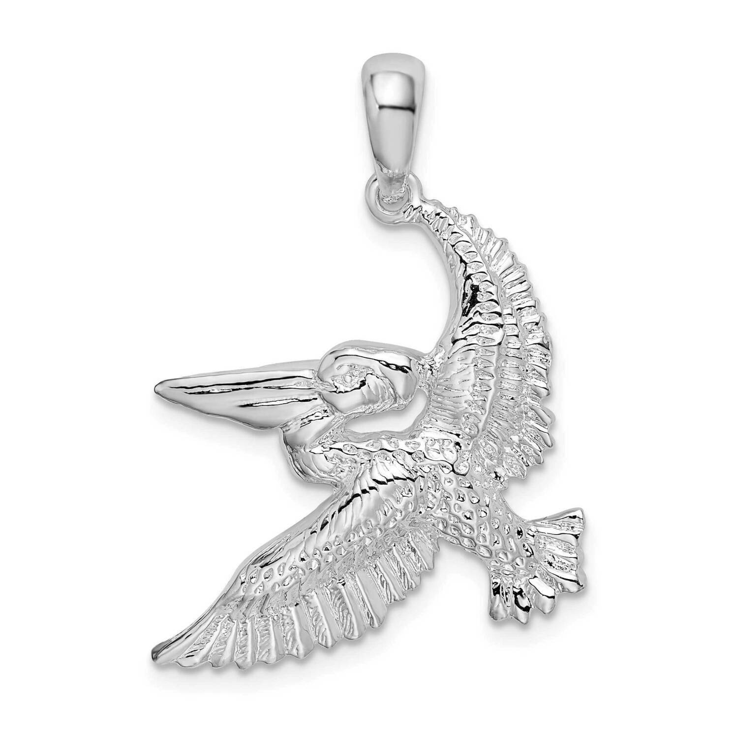 Flying Pelican Pendant Sterling Silver Polished QC9982, MPN: QC9982, 637218153787