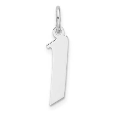 Small Artisan Block Letter I Initial Charm Sterling Silver Rhodium-Plated QC11256I, MPN: QC11256I,