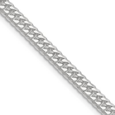 4.8mm Double Diamond-Cut Curb Chain 22 Inch Sterling Silver Polished QDD100-22, MPN: QDD100-22,