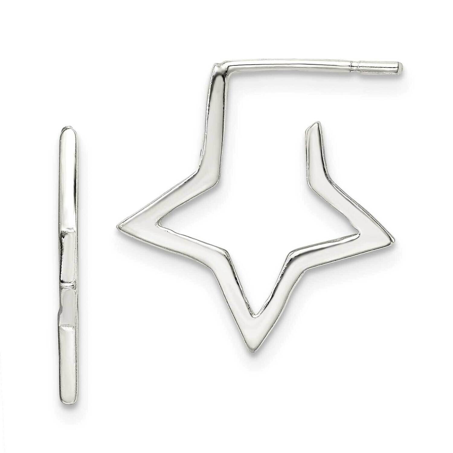 Star Earrings Sterling Silver QE14517