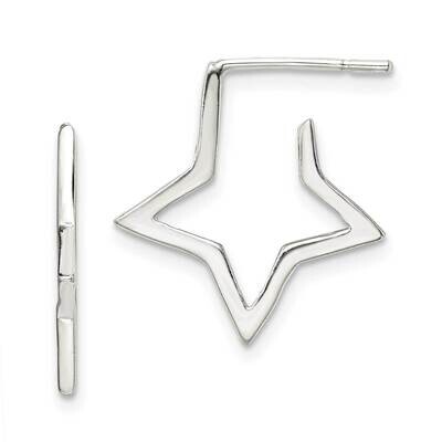 Star Earrings Sterling Silver QE14517, MPN: QE14517, 191101921452