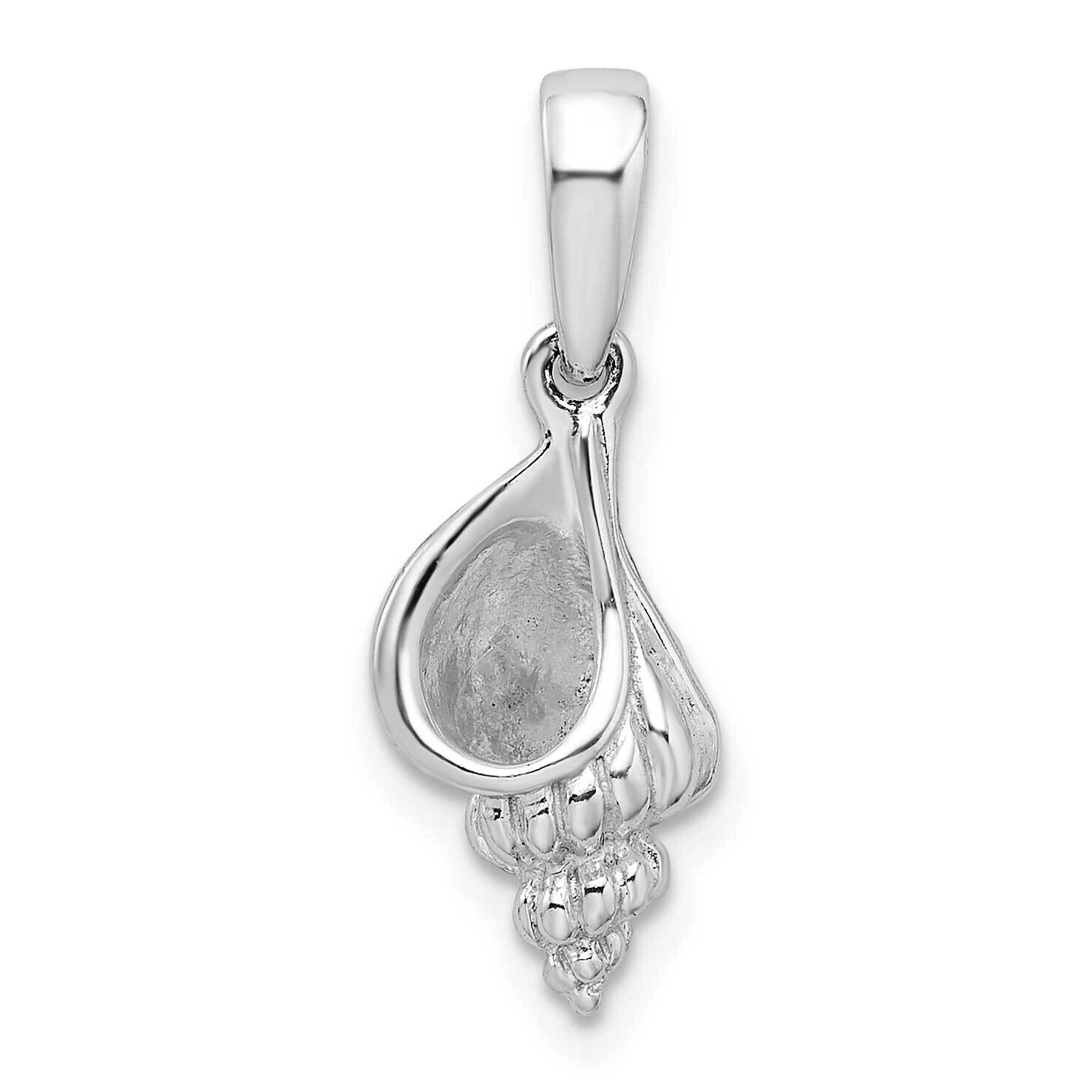 3D Wentletrap Shell Pendant Sterling Silver Polished QC9833, MPN: QC9833, 637218146055