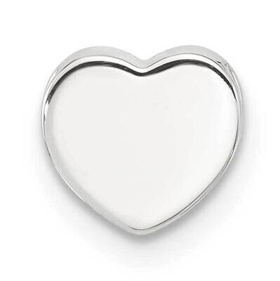 E-Coated Heart Slide Charm Sterling Silver QC11491, MPN: QC11491,