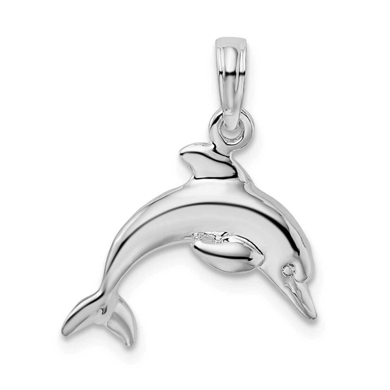 3D Jumping Dolphin Pendant Sterling Silver Polished QC9854 by Men&#39;s Jewelry and Accessories, MPN: Q…