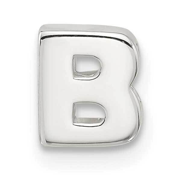 E-Coated Letter B Slide Charm Sterling Silver QC11488B, MPN: QC11488B,