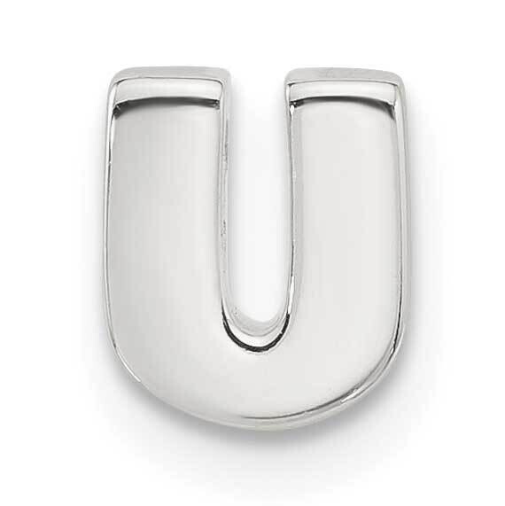 E-Coated Letter U Slide Charm Sterling Silver QC11488U, MPN: QC11488U,