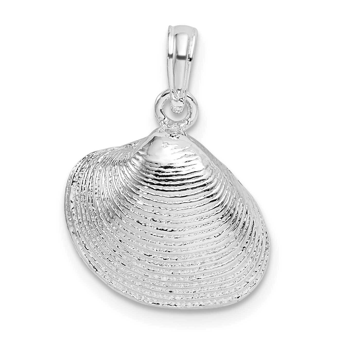 Clam Shell Pendant Sterling Silver Polished QC9830, MPN: QC9830, 637218146024