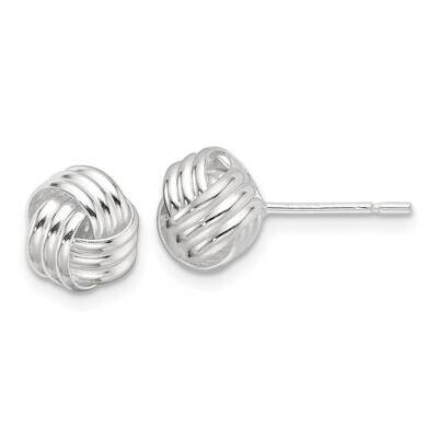 Love Knot Post Earrings Sterling Silver Polished QE17472, MPN: QE17472,
