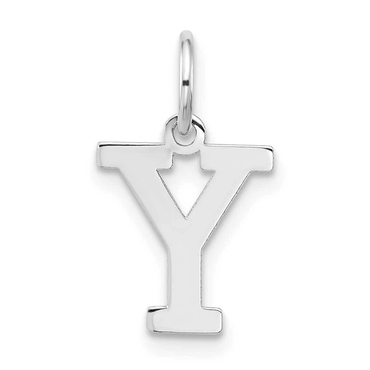 Block Letter Y Initial Charm Sterling Silver Rhodium-Plated QC5093Y, MPN: QC5093Y,