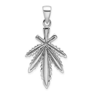 Leaf Pendant Sterling Silver Rhodium-Plated QC11335 by Men&#39;s Jewelry and Accessories, MPN: QC11335,