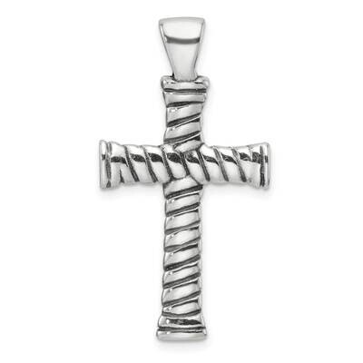 Antiqued Cross Pendant Sterling Silver Polished QC11396 by Men&#39;s Jewelry and Accessories, MPN: QC11…