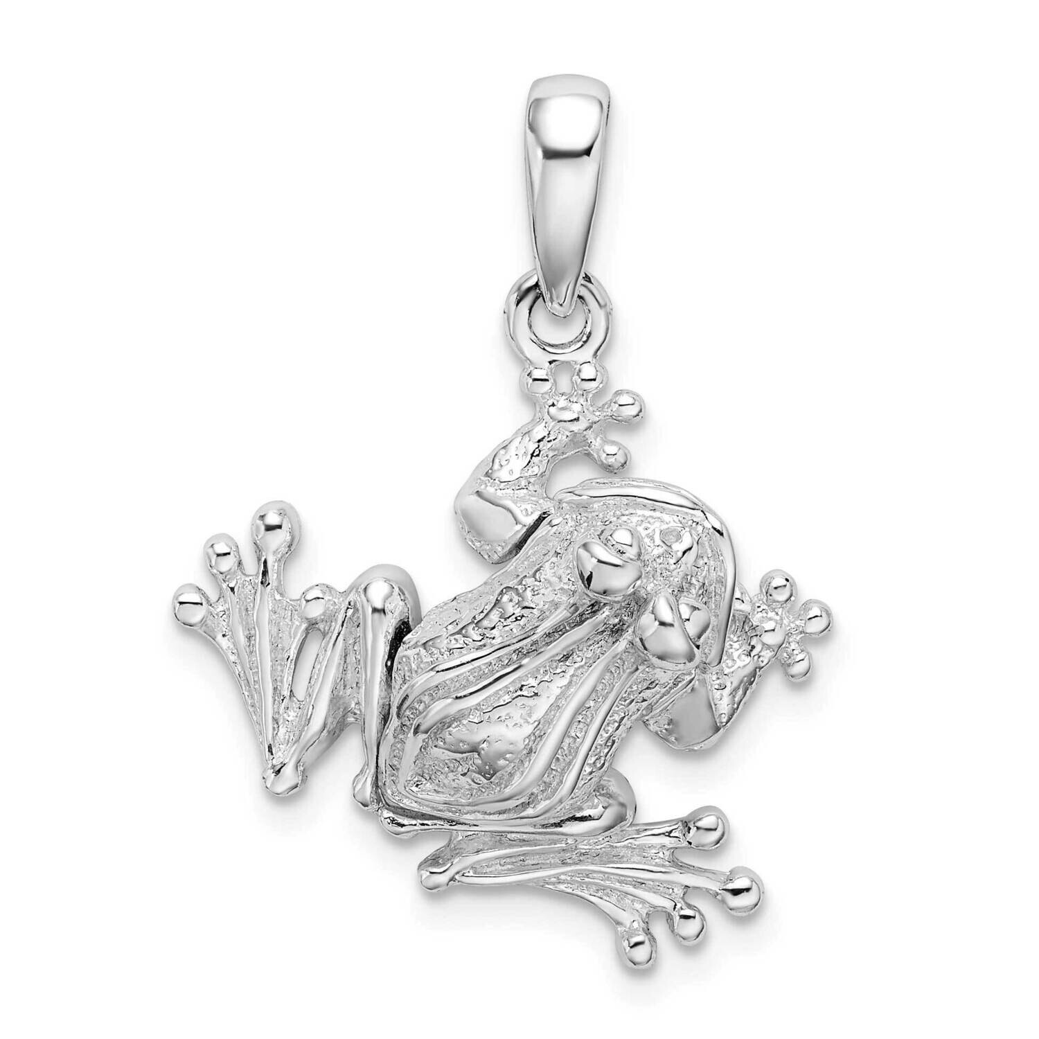 Bug Eyed Frog Pendant Sterling Silver Polished QC9933, MPN: QC9933, 637218148820