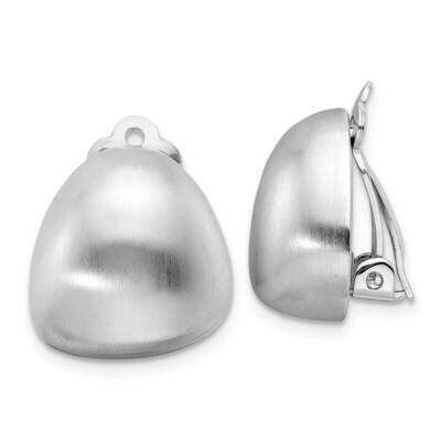 Satin Non-Pierced Earrings Sterling Silver Rhodium-Plated QE16927, MPN: QE16927,