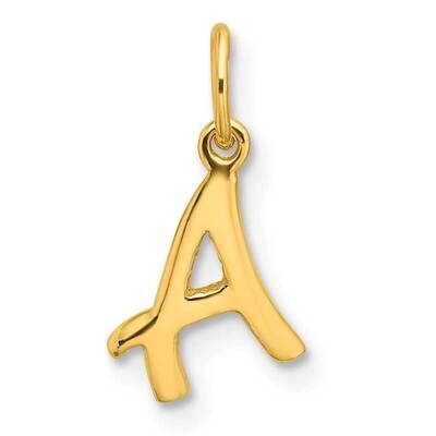 Gold-Tone Polished Letter A Initial Charm Sterling Silver QC6511AGP, MPN: QC6511AGP,