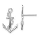 Anchor Rope Post Earrings Sterling Silver Polished QE15488, MPN: QE15488, 637218166695