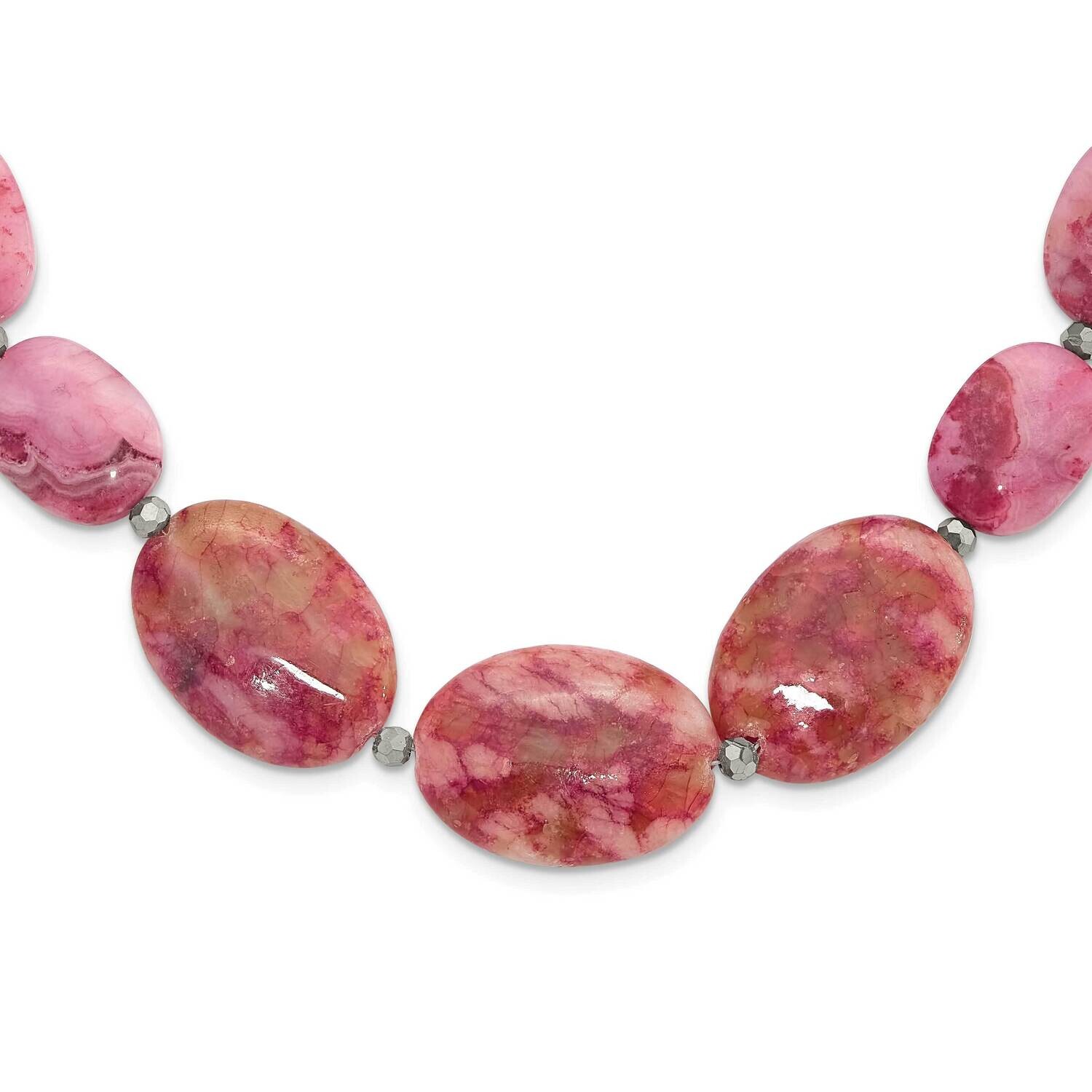 Multi Stone 18.5 Inch 2 Inch Extension Necklace Sterling Silver QH5671-18.5, MPN: QH5671-18.5,