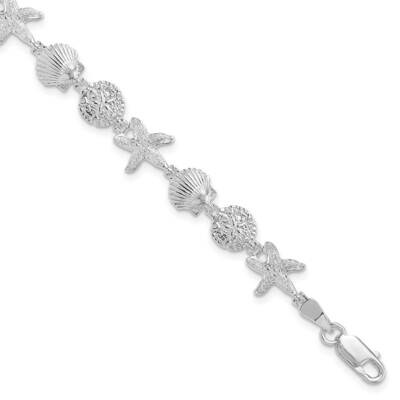SDollar,Shell,Starfish Bracelet 7.25 Inch Sterling Silver Polished QH5569-7.5, MPN: QH5569-7.5, 637…