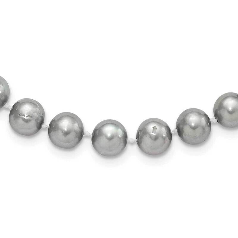 Rhodium 8-9mm Grey Fwc Pearl Necklace Sterling Silver QH5163-16