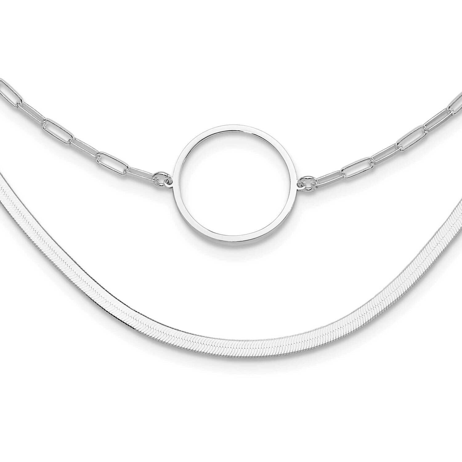 2 Str16 Inch 2 Inch Extension Necklace Sterling Silver Rhodium-Plated QG6522-16, MPN: QG6522-16,