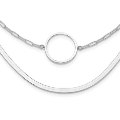 2 Str16 Inch 2 Inch Extension Necklace Sterling Silver Rhodium-Plated QG6522-16, MPN: QG6522-16,