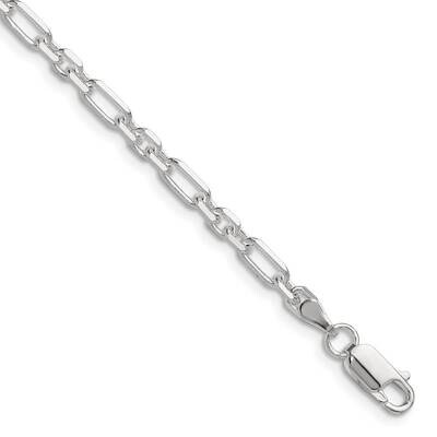 Diamond-Cut 4mm 3 Short Plus 1 Long Cable Link Chain 8 Inch Sterling Silver QFL100-8, MPN: QFL100-8,